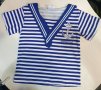 Нова детска блуза с моряшка яка и трансферен печат Котва, Морска, от 8 години до 15 години, снимка 2