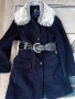 Черно палто с подарък яка, снимка 3