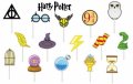 15 бр Хари Потър harry potter картонени топери топер с клечки за мъфини кексчета декор парти, снимка 1