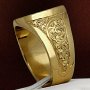 Златен официален мъжки пръстен . Изработен от медицинско злато (медицинска стомана). Налични размери, снимка 3