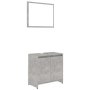 vidaXL Комплект мебели за баня, бетонно сив, ПДЧ(SKU:802655