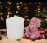 3D Силиконов молд форма Седнал дядо Коледа за свещи сапун гипс , снимка 2