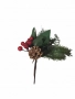 Декоративна изкуствена коледна клонка с шишарка, снимка 2