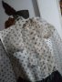 ZARA официална дамска блуза цвят пудра  на черни точки от шифон, снимка 4