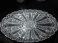 Бохемия кристален поднос;купа;ваза ; чиния  и пепелник от една серия, снимка 2