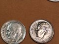 6 американски сребърни монети 5 цента, 10 цента, четвърт долар, снимка 5