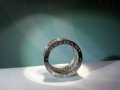Сребърен пръстен с багети, модел на BVLGARI, снимка 2