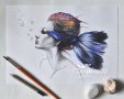 Картина Арт принт "When I was a fish", снимка 2