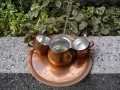 МЕДЕН СЕРВИЗ ЗА КАФЕ БАКЪР ЧАШИ ТАБЛА ДЖЕЗВЕ , снимка 4
