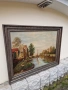 Топ - Уникална антикварна огромна авторска майсторска картина масло върху платно , снимка 6