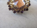 Брошка Бохемия, шлифовани полускъпоценни камъни, снимка 2