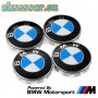 4 бр. капачки за джанти BMW 68 мм лого емблема БМВ прахова защита цветни за украса лого синьо бяло т, снимка 2