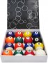 Комплект топки за билярд 16 броя, диаметър цветна 5.7 см, диаметър бяла 5.7 см. 