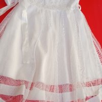 Бяла рокличка+чорапогащник, снимка 4 - Детски рокли и поли - 43943855
