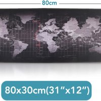 Геймърска подложка за мишка 80х30 см. World Map, снимка 5 - Клавиатури и мишки - 32438778