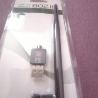 Безжичен usb адаптер - нов, снимка 2 - Мрежови адаптери - 37001367