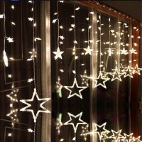Коледни лампички звезди LED светлини 168 диода, снимка 5 - Други стоки за дома - 27080173