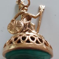 Стар златен девет каратов Английски медальон/злато златни златна/, снимка 1 - Други ценни предмети - 35178784