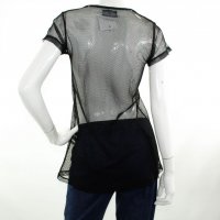 Мрежеста тениска на марката Disturbia готик пънк електрик дарк, снимка 4 - Тениски - 34688288