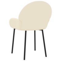 Tрапезни столове, 2 бр, кремави, изкуствена кожа, снимка 5 - Столове - 43236723