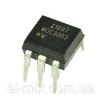 MOC3083 Opto-Coupler DIP6 with Triac Output 800Vас, 60mA and ​5mA LED current, снимка 1 - Друга електроника - 35288097