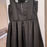 Черна кожена рокля Megz, снимка 2 - Рокли - 44877769