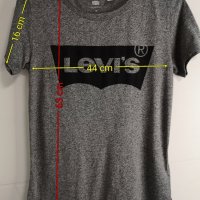 Мъжка/дамска тениска Levi's, XS, сива, меланж, снимка 4 - Тениски - 36618144