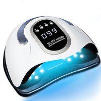 Лампа за маникюр и педикюр Sun X10 Max, 45 броя UV LED, 220W, Бял, снимка 1 - Продукти за маникюр - 42951484