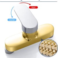 Solepearl Хромиран стенен душ смесител с месингов ръчен душ кран, изход G1/2", снимка 2 - Други стоки за дома - 44053766