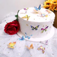50 бр топери  PVC пеперуди пеперудки украса декорация мъфини  парти торта и др., снимка 1 - Други - 15167501