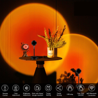 PANAMALAR Smart Sunset WiFi прожекционна лампа/Гласово/Таймер/180°/App Control за фотография, снимка 2 - Прожектори - 44874646