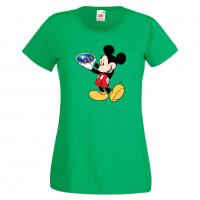 Дамска тениска Mickey Mouse Subaru .Подарък,Изненада,, снимка 2 - Тениски - 36529158