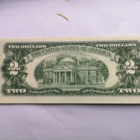 USA $ 2 Dollars Red Seal 1963 НЕЦИРКУЛИРАЛА , снимка 2 - Нумизматика и бонистика - 27441270