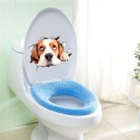 лежащо куче стикер лепенка за стена мебел или тоалетна чиния за капака, снимка 2 - Други - 43479043
