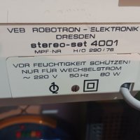 Rft Robotron 4001 ziphona ретро комбайн DDR тунер усилвател, грамофон , снимка 4 - Аудиосистеми - 43441093