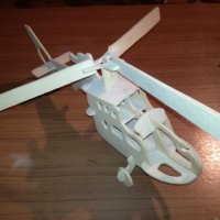Дървен макет, конструктор на хеликоптер, снимка 1 - Пъзели - 27388486