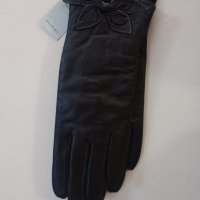Кафяви дамски кожени ръкавици L, снимка 3 - Ръкавици - 43799951