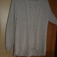 Зимна светло бежово блуза с ламе, снимка 1 - Блузи с дълъг ръкав и пуловери - 43634674