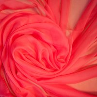 Италиански плат шифон естествена коприна цвят корал, снимка 6 - Рокли - 28216227
