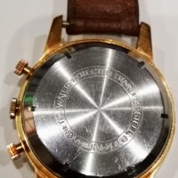 Мъжки златен-позлатен ръчен часовник,хронограф/VENUS/, снимка 7 - Мъжки - 26922094