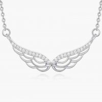 Сребърно колие Ангелски криле, снимка 2 - Колиета, медальони, синджири - 38041415