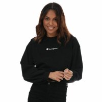 Нов суичър Champion Womens Script Logo Cropped Boxy Sweatshirt, снимка 4 - Суичъри - 43766228