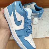 Nike Air Jordan 1 Low unc Blue нови оригинални обувки размер 43 Маратонки номер 43 нови сини обувки, снимка 5 - Маратонки - 37551226