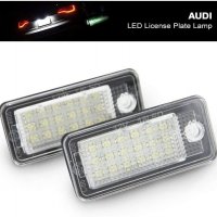 LED Диодни Плафон за Заден Номер Светлини Audi Q7 A3 8P A4 B6 Tdi, снимка 2 - Аксесоари и консумативи - 32270676
