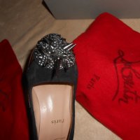 Christian Louboutin Asteroid 140 suede and patent-leather pumps, снимка 17 - Дамски елегантни обувки - 26637968