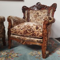Двойка барокови кресла, снимка 2 - Дивани и мека мебел - 44128812