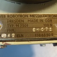 тензо-датчик VEB Robotron Messelektronik M7501 Tension Force Sensor 100N, снимка 5 - Резервни части за машини - 43045950