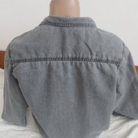 Мъжка риза с дълъг ръкав от лен Divided H&M , снимка 3 - Ризи - 26295631