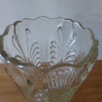 Ретро стъклена ваза 1950 г, снимка 4 - Вази - 43945085