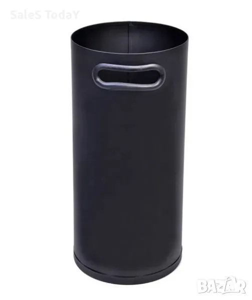 Метална кофа за аксесоари за камина, Цилиндър, снимка 1